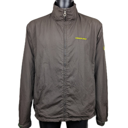 Timberland Weathergear Brown Windbreaker Jacket Men Size Large
