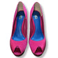 KG Kurt Geiger Pink Peep Toe High Heels Women Size UK 4