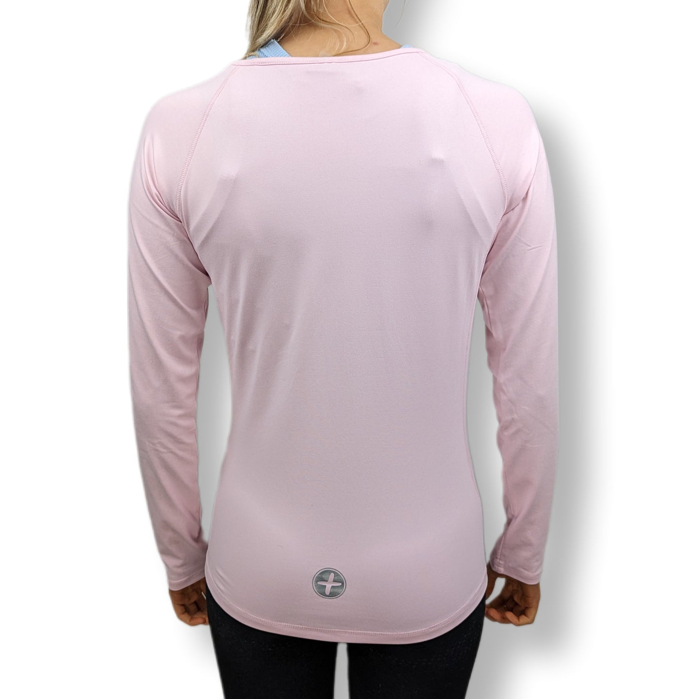 Gym + Coffee Pink Long Sleeve Compression Training Top Women Size Small