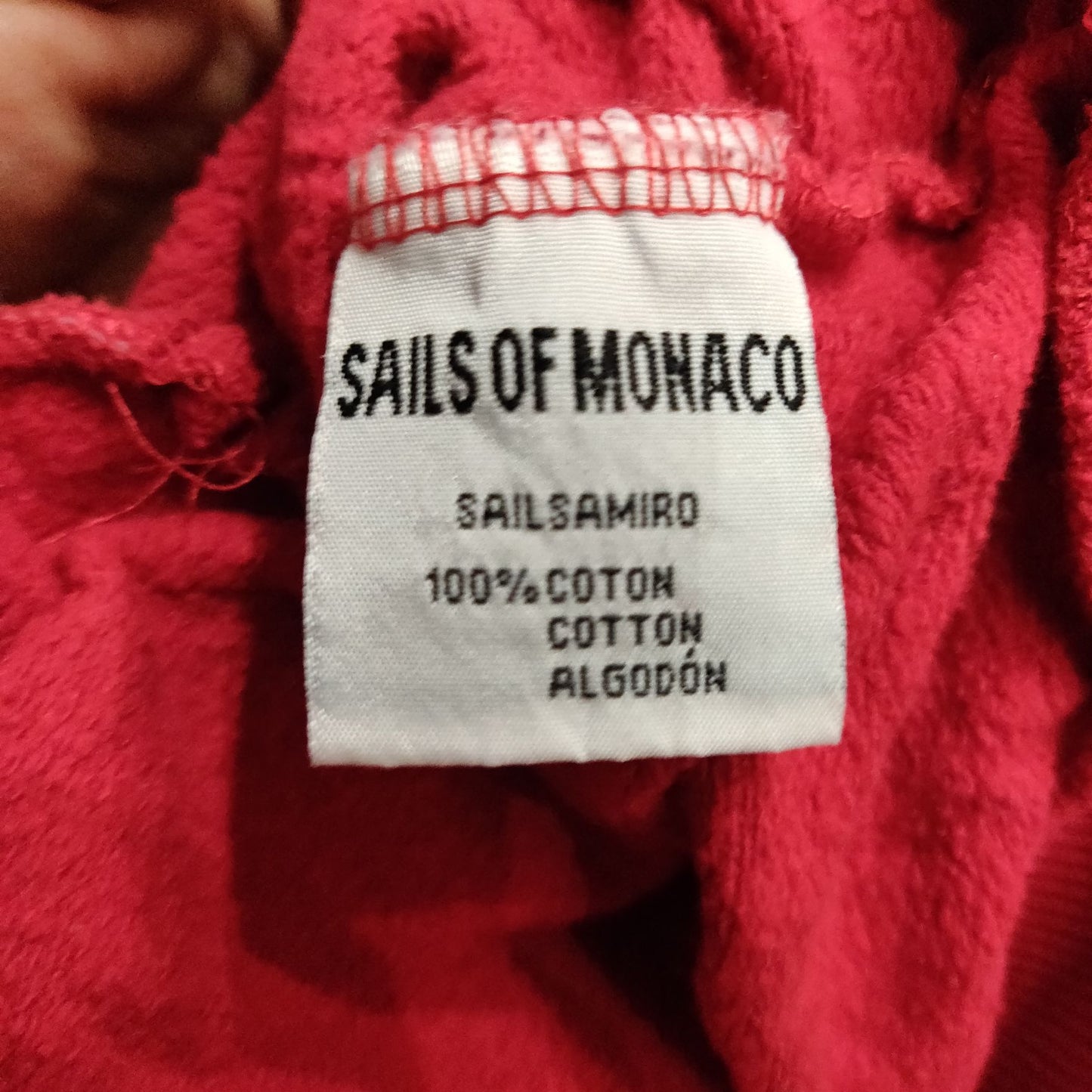 Sails Of Monaco Red Sweatshirt Full Zip Men Size Small