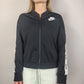 Nike Black Full Zip Sweatshirt Track Top Women Size Medium