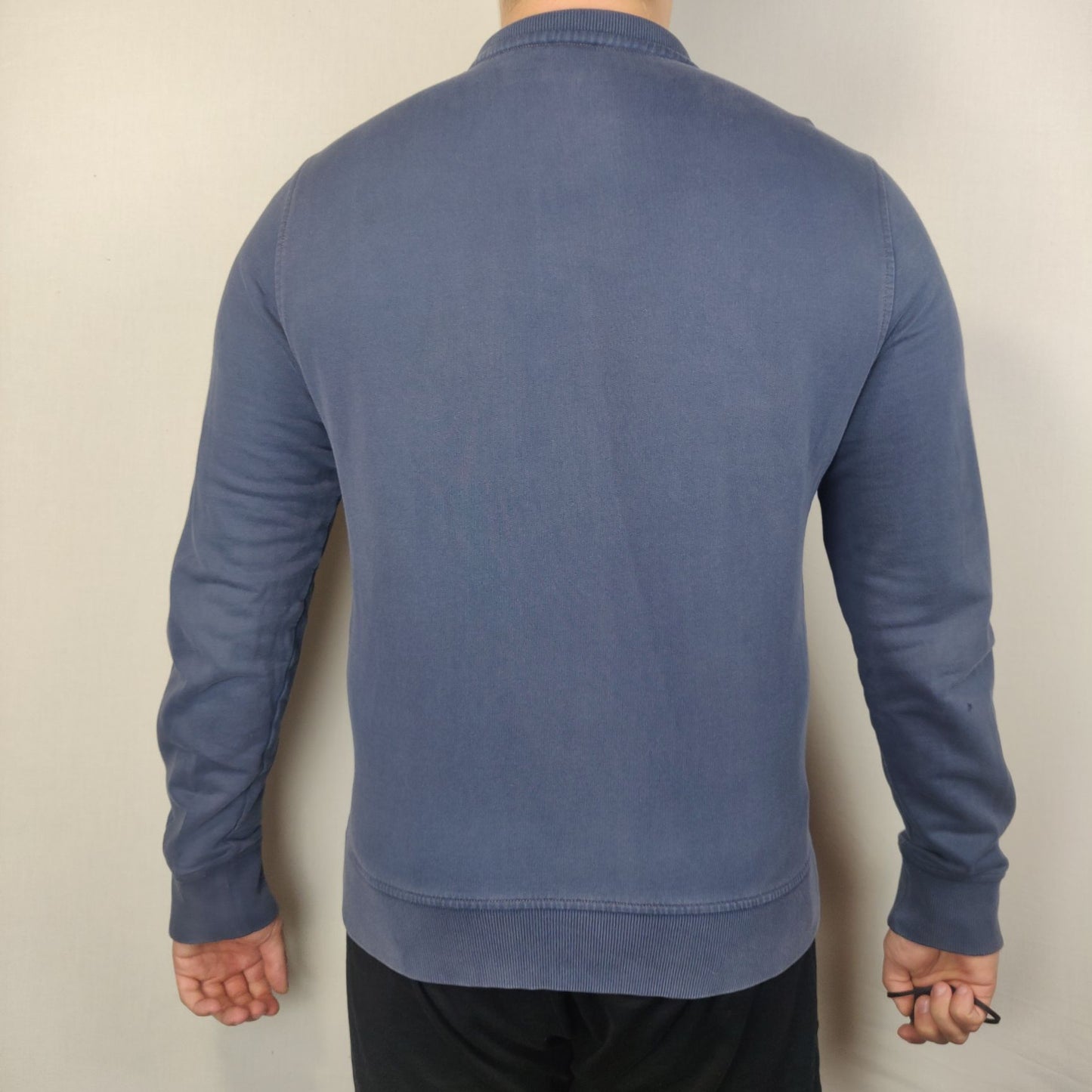 Hugo Boss Blue Full Zip Sweatshirt Long Sleeve Men Size Medium