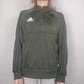 Adidas Green Sweatshirt 1/4 Zip Long Sleeve Boys 13-14 Years