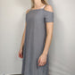 Esmara Grey Long Dress Open Shoulders Women Size Small