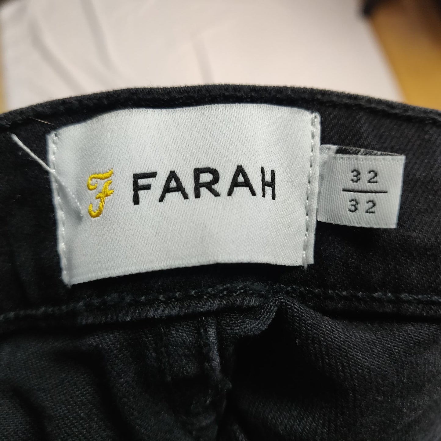 Farah Black Classic Denim Jeans Men Size W32/L32