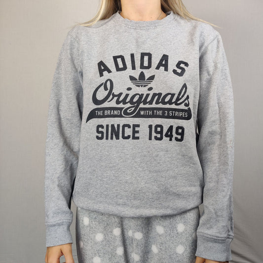 Adidas Originals Since 1949 Grey Sweatshirt Pullover Women Size Small