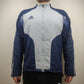 Adidas Vintage Navy/Grey 3 Stripes Windbreaker Track Jacket Men Size UK 38/40
