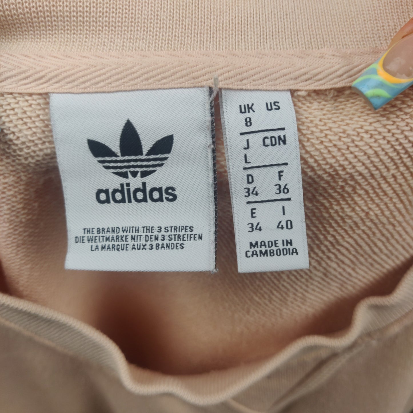 Adidas Beige Sweatshirt Women Size UK 8