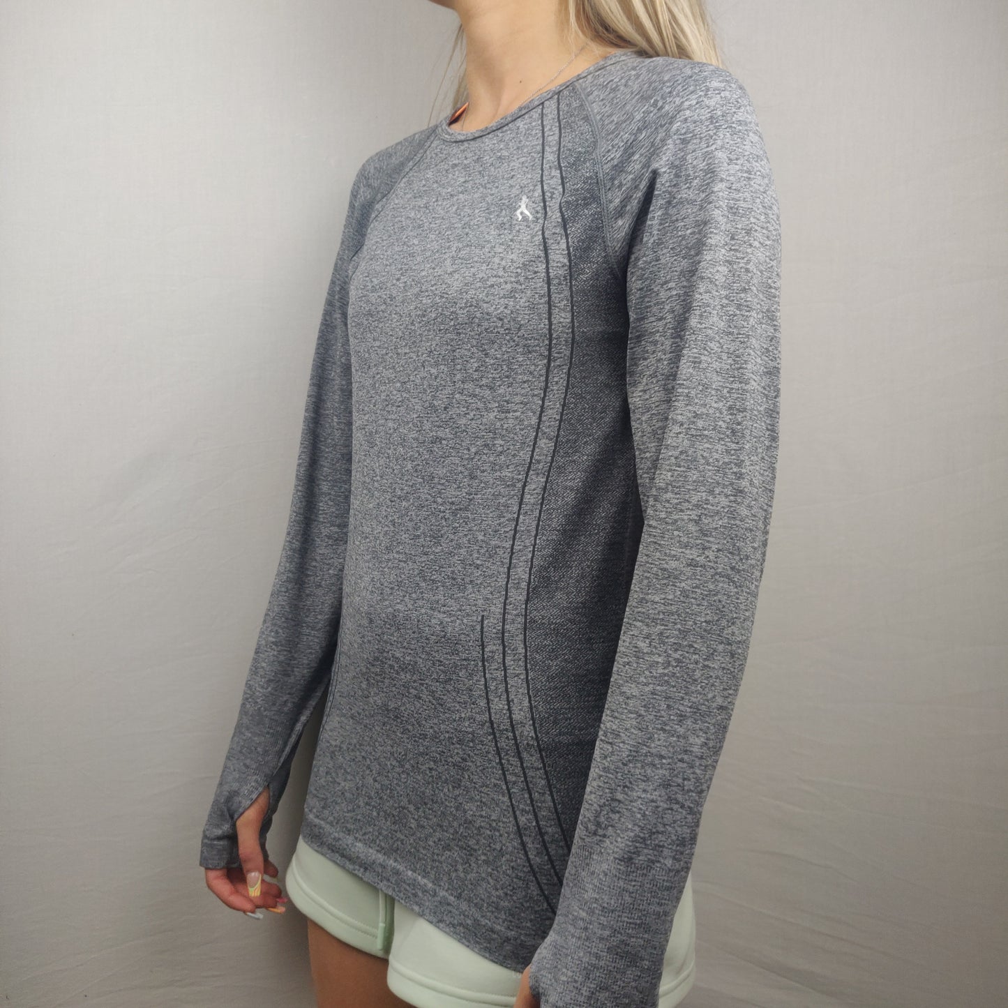 Workout By Atmosphere Grey Compression Sweatshirt Women Size UK 14-16