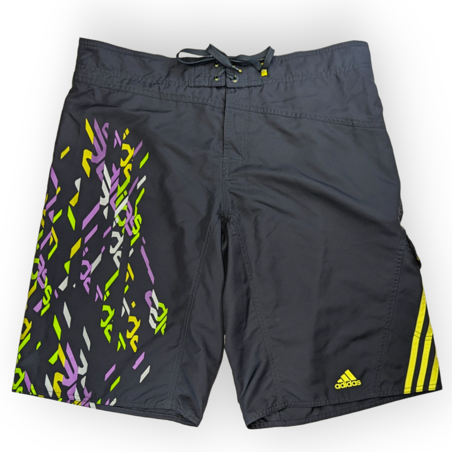 Adidas Black Multicolour Design Swimwear Shorts Men Size XL