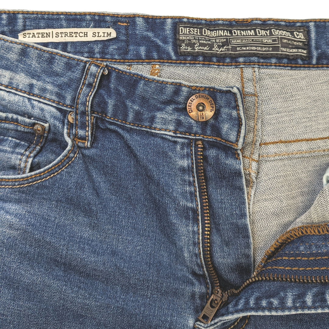 Diesel Original Denim Staten Stretch Slim Fit Jeans Men Size W34/L32