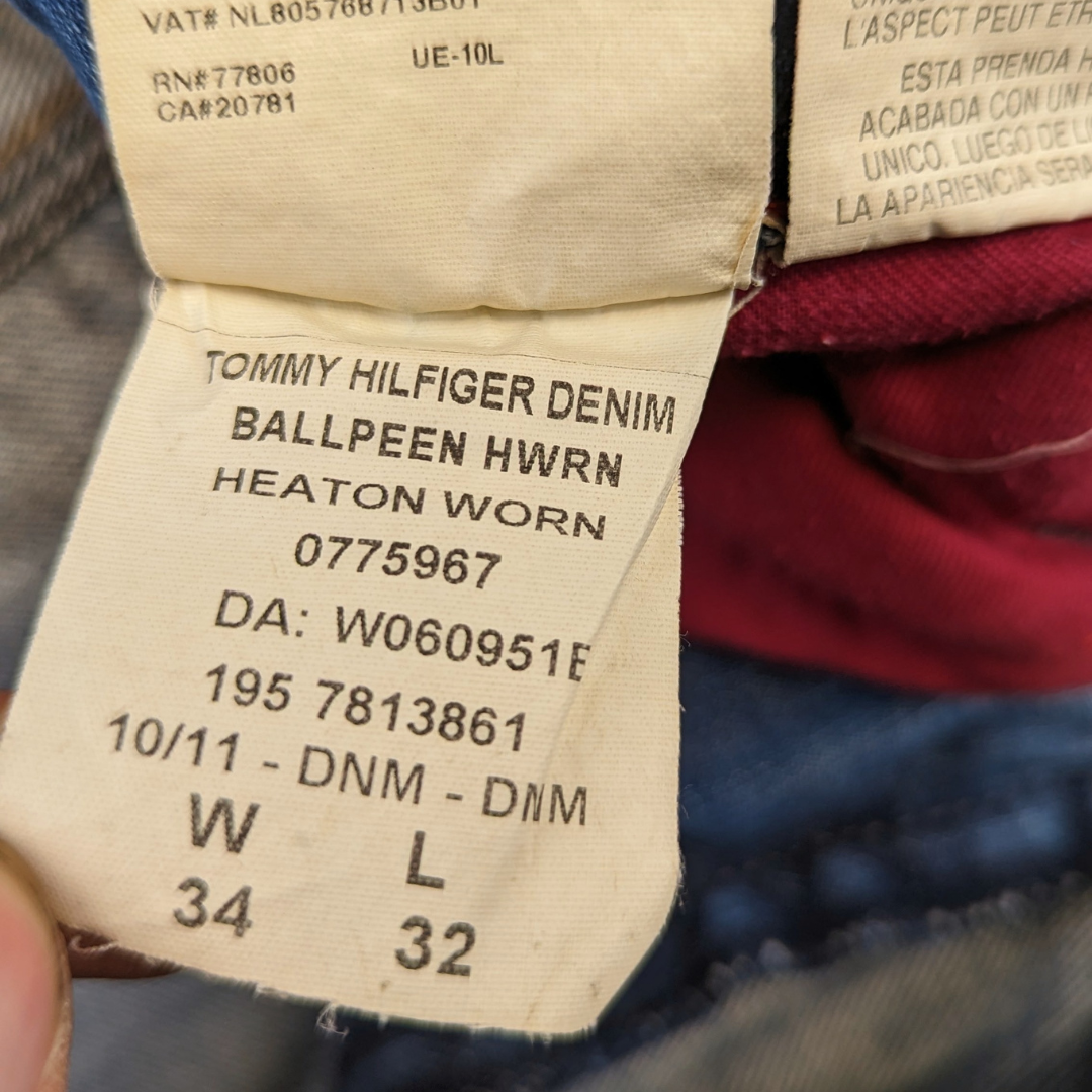 Tommy Hilfiger Denim Wide Leg Ballpeen Comfort Jeans Men W36/L32